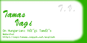 tamas vagi business card